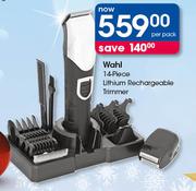 Wahl 14 Piece Lithium Rechargeable Trimmer-Per Pack
