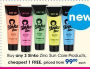 Sinko Zinc Sun Care Products-Each