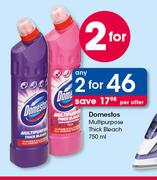 Domestos Multipurpose Thick Bleach-2 x 750ml
