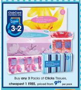 Clicks Tissues-Per Pack