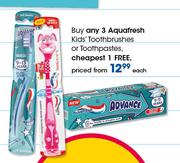 Aquafresh Kids’ Toothbrushes Or Toothpaste-Each
