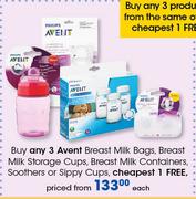 Avent Breast Milk Bags/Breast Milk Storage Cups/Breast Milk Containers/Soothers/Sippy Cups-Each