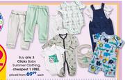 Clicks Baby Summer Clothing-Each