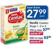 Nestle Cereal Stage 1/2 Or 3-500ml Each