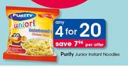 Purity Junior Instant Noodles-For 4 Per Offer