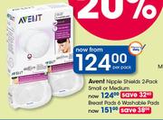Avent Nipple Shields 2-Pack Small Or Medium-Per Pack