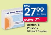 Ashton & Parsons 20 Infant Powders-Per Pack