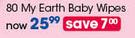 Clicks 80 My Earth Baby Wipes