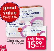 Clicks Pay Less Baby Wipes-Per Pack