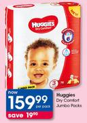 Huggies Dry Comfort Jumbo Packs-Per Pack