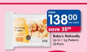 Baby’s Naturally Up To 1kg Pretem 32-Pack-Per Pack