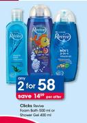 Clicks Revive Foam Bath-500ml Or Shower Gel-400ml-For 2
