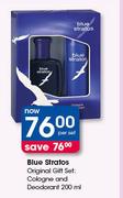 Blue Stratos Original Gift Set Cologne & Deodorant-200ml Per Set