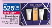 Elizabeth Taylor White Diamonds Gift Set,EDT-100ml, Body Wash-100ml & Body Lotion-100ml Per Set