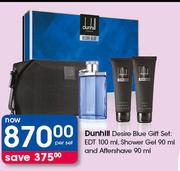Dunhill Desire Blue Gift Set EDT-100ml, Shower Gel-90ml & Aftershave-90ml Per Set