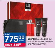 Dunhill Desire Red Gift Set EDT-100ml, Shower Gel-90ml & Aftershave-90ml Per Set