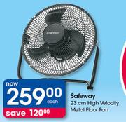Safeway 23cm High Velocity Metal Floor Fan-Each