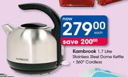 Kabmrook 1.7Ltr Stainless Steel Dome Kettle-Each