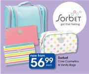 Sorbet Core Cosmetics & Vanity Bags-Each