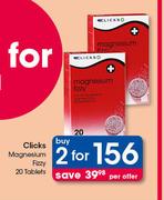 Clicks Magnesium Fizzy 20 Tablets-For 2