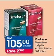 Vitaforce Mensvite Or Ladyvite Adult Or Mature 60 Tablets-Per Pack