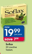 Soflax 20 Laxative Tablets-Per Pack