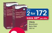 Clicks Blackthorn Berry Elixir-2 x 200ml