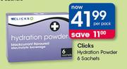 Clicks Hydration Powder 6 Sachets-Per Pack
