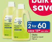 Clicks Hygiene Liquid-2x750ml Per Offer