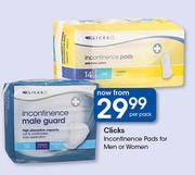 Clicks Incontinence Pads For Men Or Women-Per Pack
