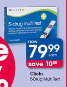 Clicks 5-Drug Multi Test-Each
