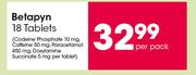 Betapyn-18 Tablets Per Pack