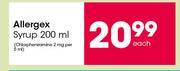 Allergex Syrup-200ml Each