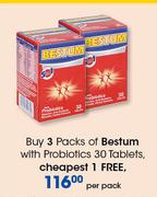 Bestum With Probiotics 30 Tablets-Per Pack