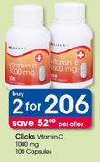 Clicks Vitamin-C 1000mg 100 Capsules-For 2 Per Offer
