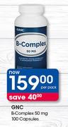 GNC B-Complex 50mg 100 Capsules-Per Pack