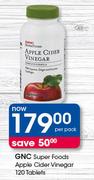 GNC Super Foods Apple Cider Vinegar 120 Tablets-Per Pack