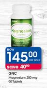 GNC Magnesium 250mg 90 Tablets-Per Pack