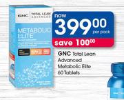 GNC Total Lean Advanced Metabolic Elite 60 Tablets-Per Pack
