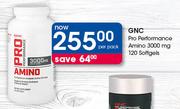 GNC Pro Performance Amino 3000mg 120 Softgels-Per Pack