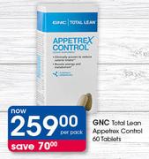 GNC Total Lean Appetrex Control 60 Tablets-Per Pack
