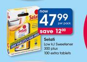 Selati Low K.J Sweetener 300 Plus 100 Extra Tablets-Per Pack