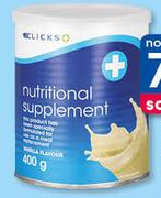 Clicks Nutritional Supplement-400g Each