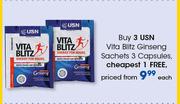 USN Vita Blitz Ginseng Sachets 3 Capsules-Each