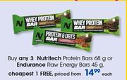 Nutritech Protein Bars-68g Or Endurance Raw Energy Bars-45g Each