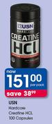 USN Hardcore Creatine HCL 100 Capsules-Per Pack