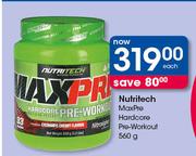 Nutritech MaxPre Hardcore Pre Workout-560g Each