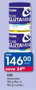 USN Glutamine-150g Plus Or 150g Combo