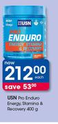USN Pro Enduro Energy, Stamina & Recovery-400g Each