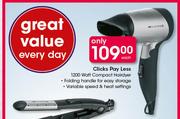 Clicks Pay Less 1200 Watt Compact Hairdryer